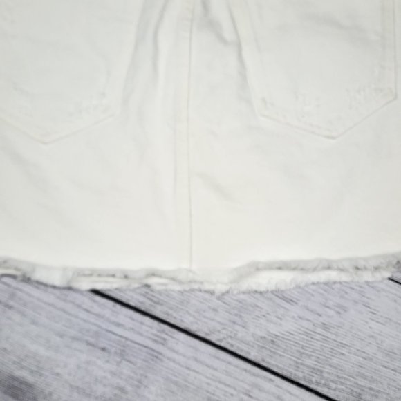 Zara Denim Skirt White Distressed, Size S - Picture 7 of 13